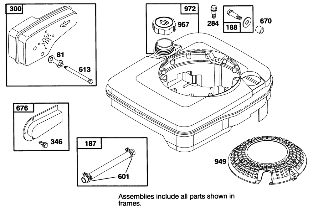 Engine Briggs & Stratton Model 127702-0115-01 Diagram and Parts List for 20908B 4900001 - 4999999 Toro Lawn Mower
