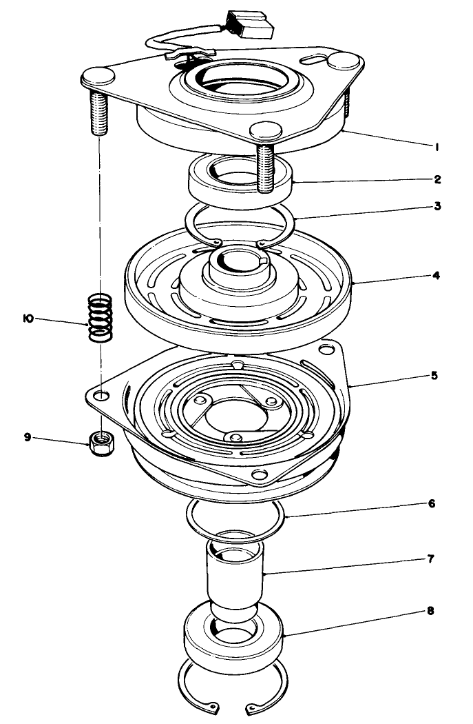 Clutch Assembly No. 54-3200 Diagram and Parts List for 30175 20000001 - 29999999 Toro Lawn Tractor Accessories