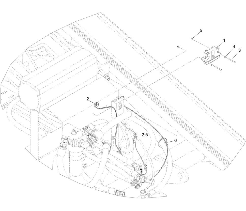 Microprocessor And Wire Harness Assembly Diagram and Parts List for 136-1599  Toro Lawn Tractor Accessories