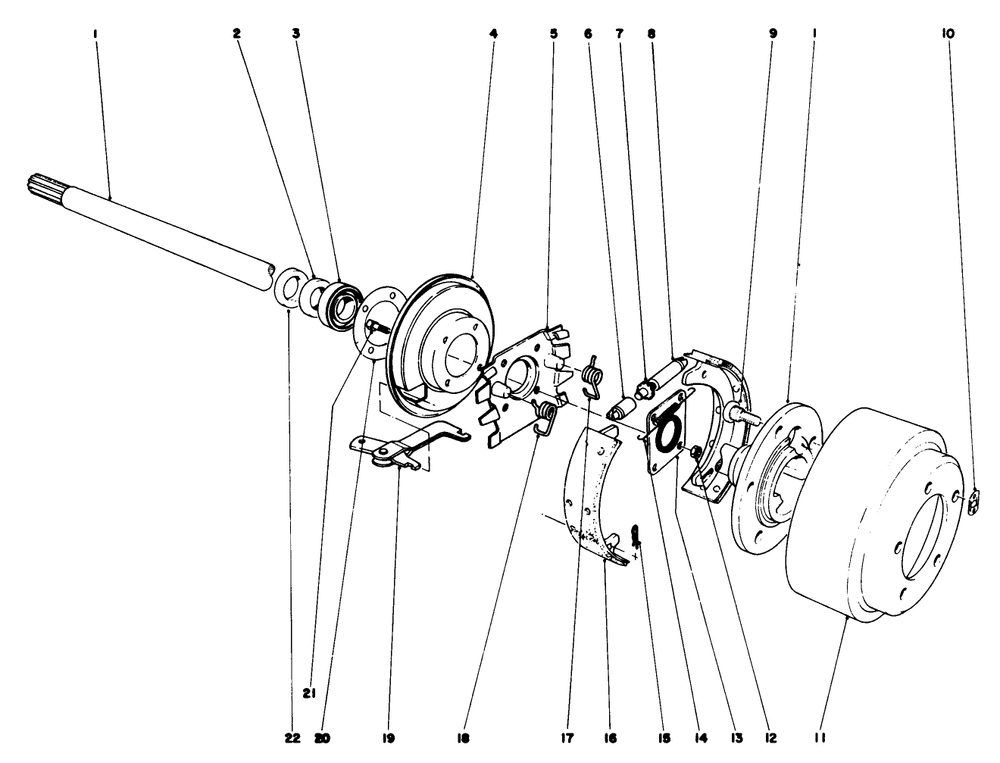 Brake Assembly Diagram and Parts List for 30760 90001 - 99999 Toro Lawn Tractor