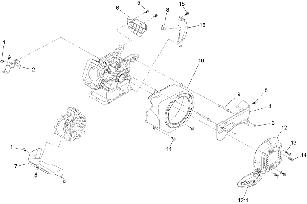 Blower Housing And Shrouds Diagram and Parts List for 38754 414142000 - 999999999 Toro Snow Blower