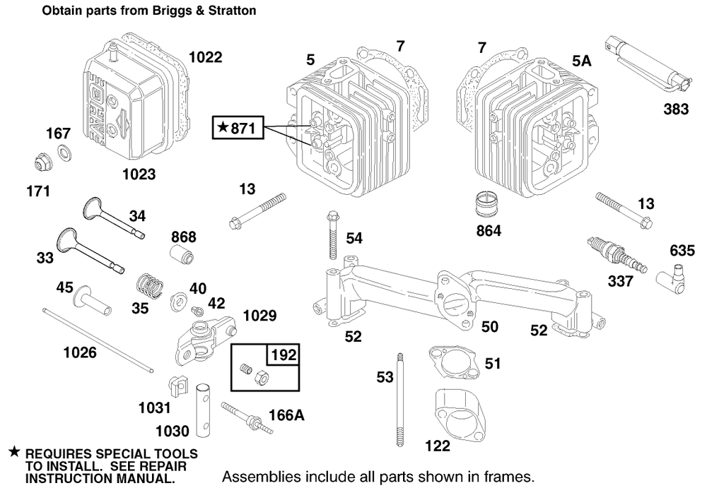 Engine Briggs & Stratton Model 303776-1188-A1 Diagram and Parts List for 30188 7900001 - 7999999 Toro Lawn Tractor Accessories