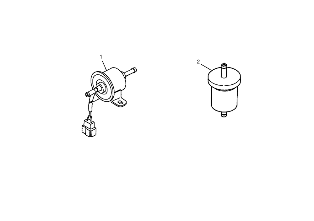Fuel Pump And Fuel Filter Assemblies Diagram and Parts List for 74264TE (260000001-260999999)(2006) Toro Lawn Mower