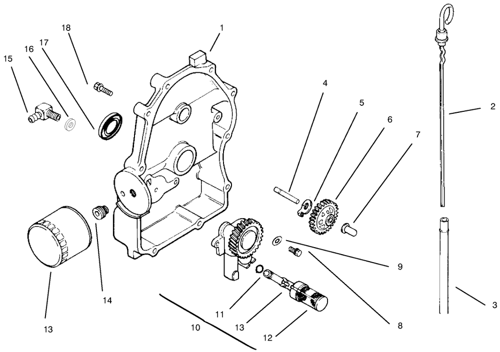 Oil Pan/Lubrication Diagram and Parts List for 30612 990001 - 999999 Toro Lawn Tractor