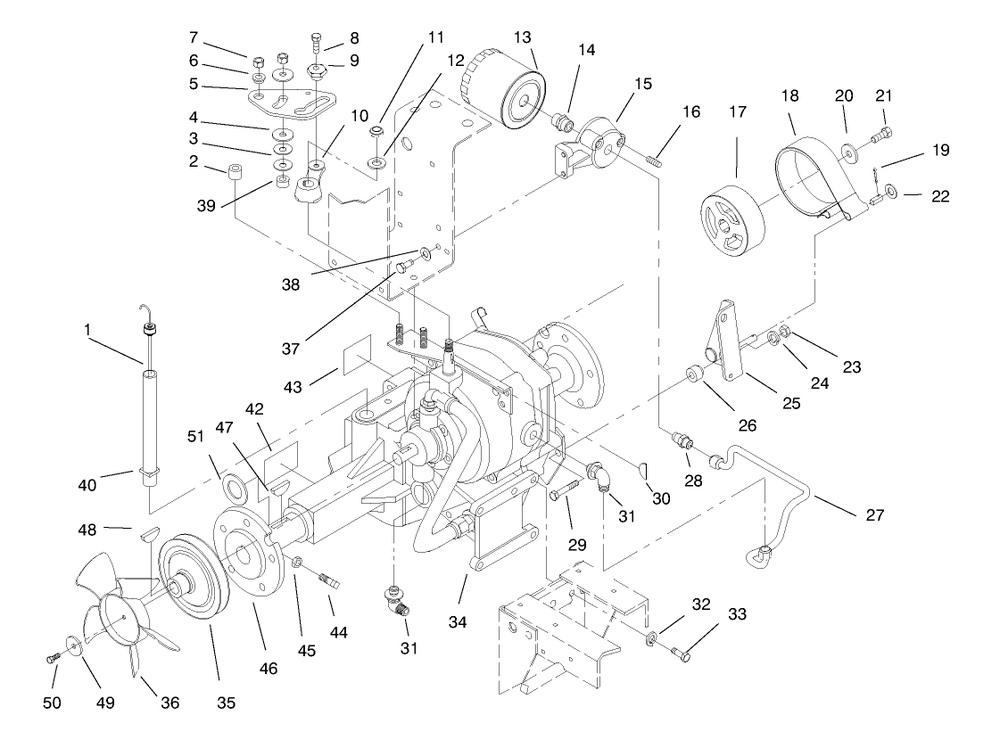 Transmission Control & Filter Assembly Diagram and Parts List for 73403 7900001 - 7999999 Toro Lawn Tractor