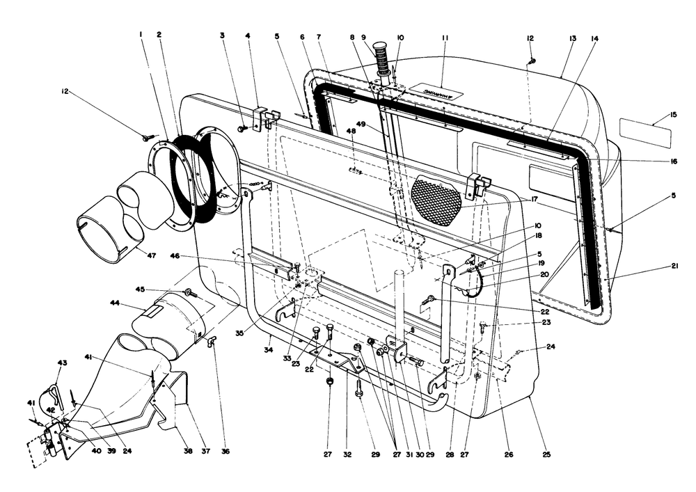 Easy-Empty Grass Catcher Model 59111 (Optional) Diagram and Parts List for 56155 5000001 - 5999999 Toro Lawn Tractor