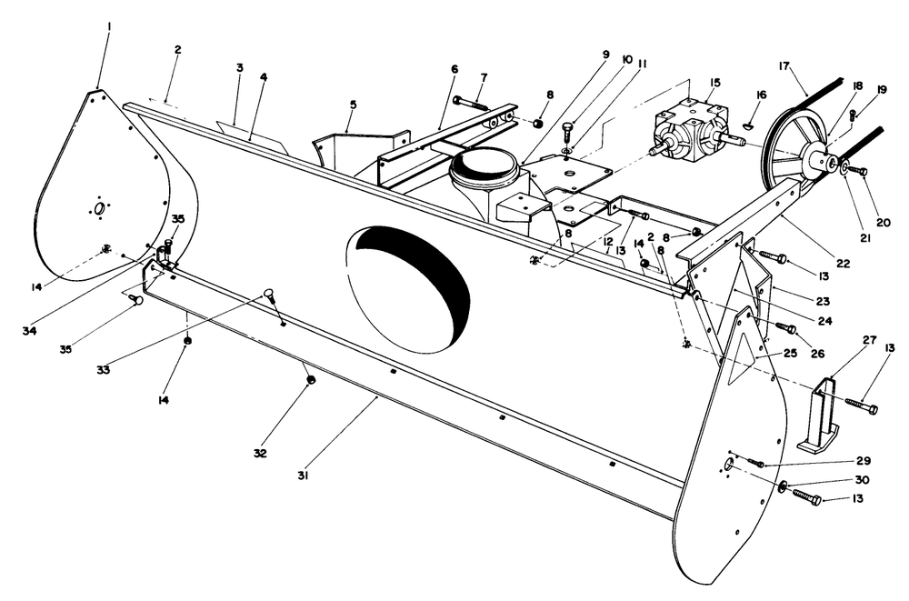 44" Snow Thrower Model No. 30761 (Optional) Diagram and Parts List for 30718 2000001 - 2999999 Toro Lawn Tractor