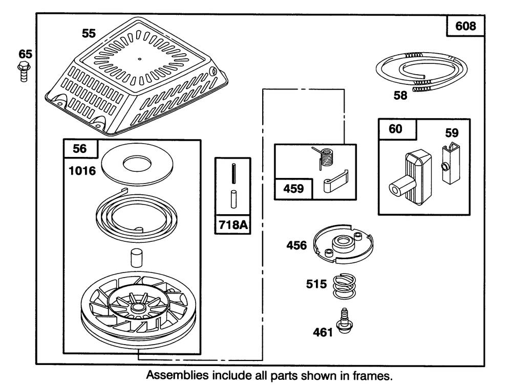 Engine Gts 150 Diagram and Parts List for 22150 5900001 - 5999999 Toro Lawn Mower