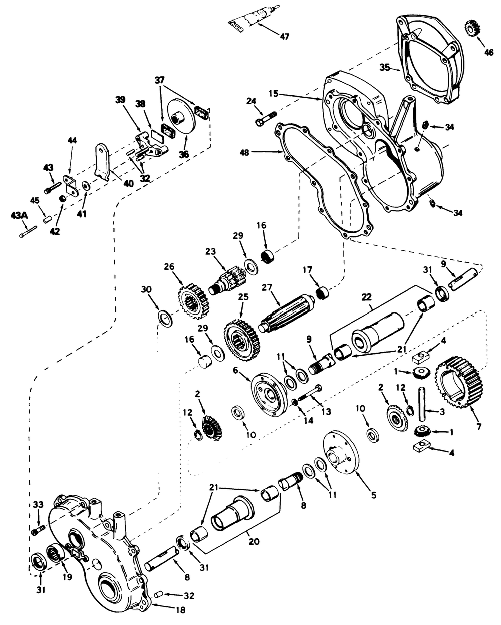 Gear Reduction & Differential No. 1310-001a Diagram and Parts List for 30718 2000001 - 2999999 Toro Lawn Tractor