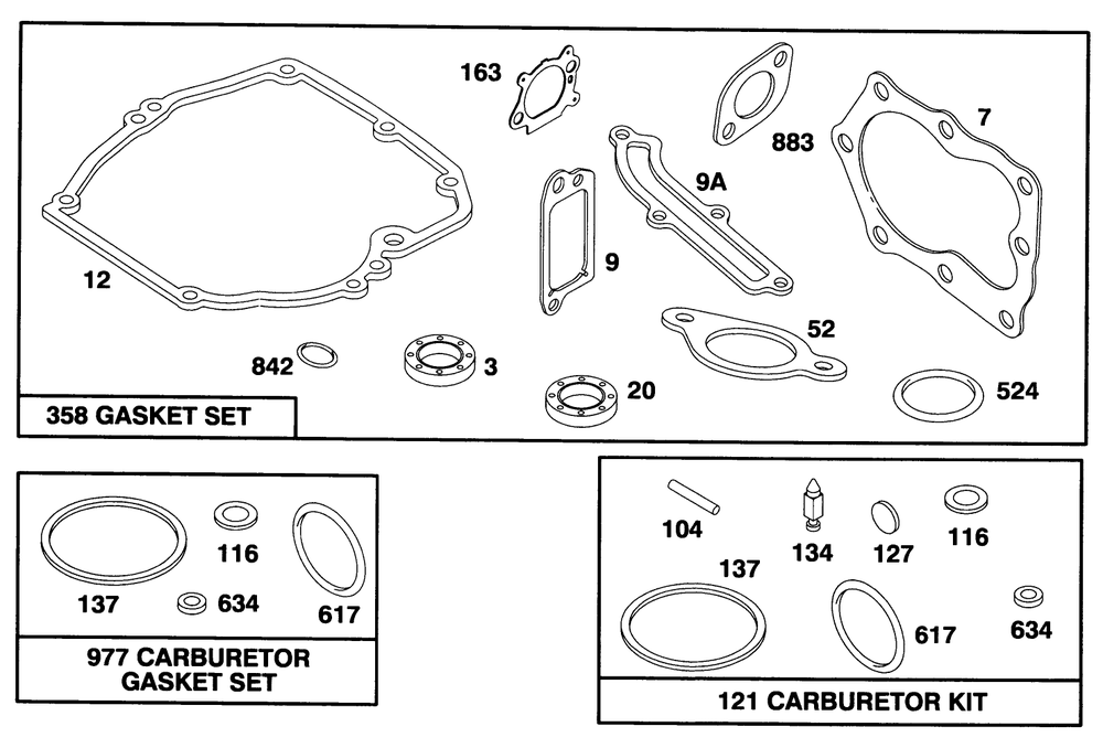 Engine Briggs & Stratton Model 12f802-0667-01 Diagram and Parts List for 20808B 6900001 - 6999999 Toro Lawn Mower