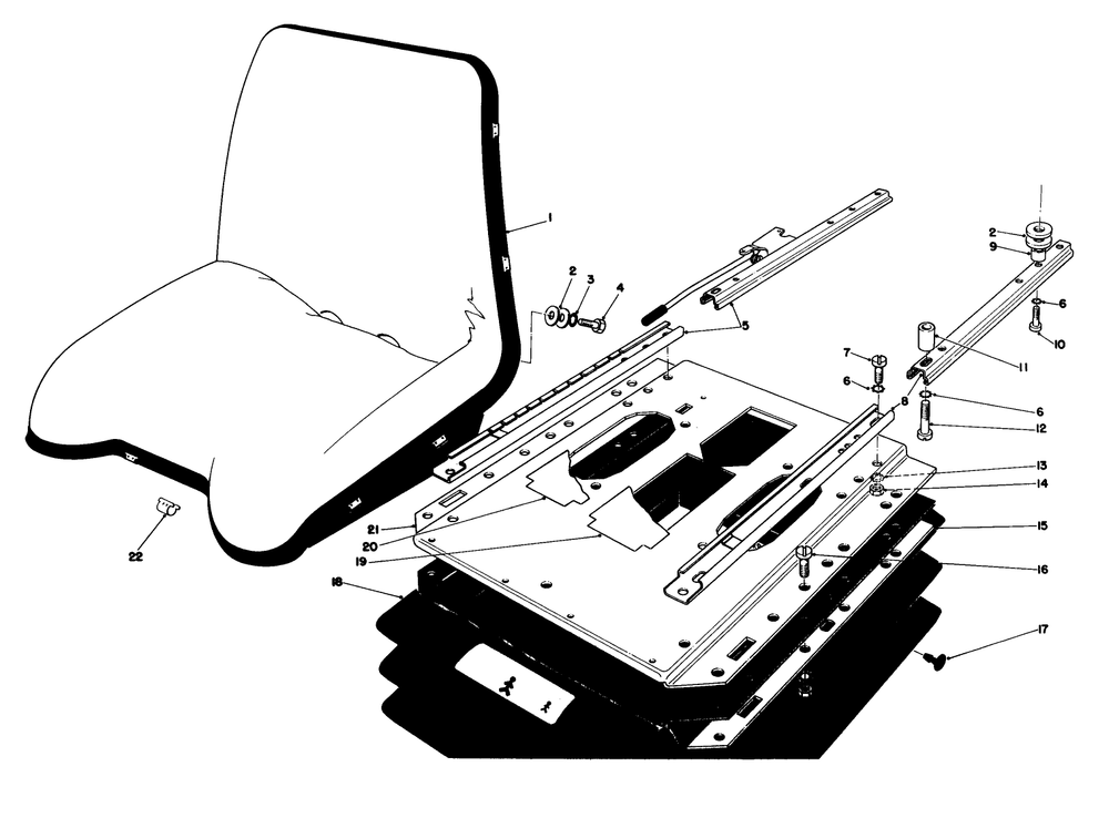 Deluxe Seat Kit Model No. 30786 Diagram and Parts List for 30775 600001 - 699999 Toro Lawn Tractor