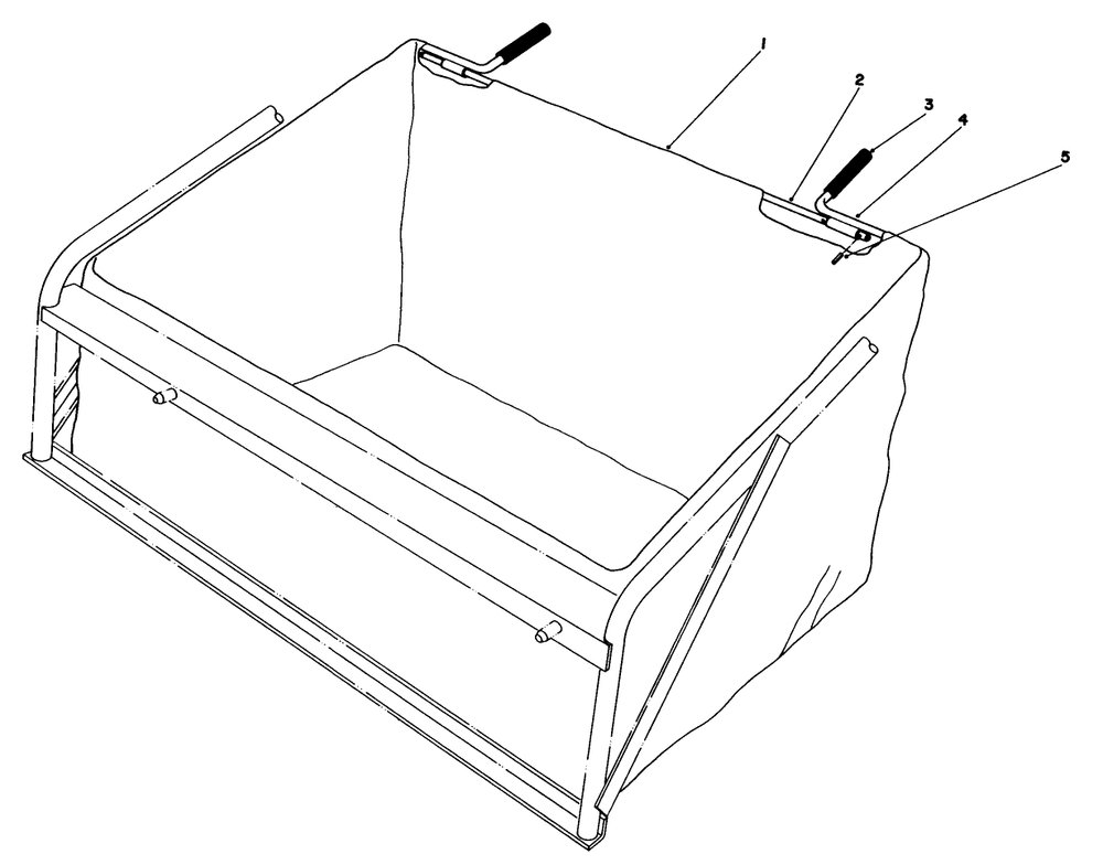 Leaf Bag Model No. 59123 (Optional) Diagram and Parts List for 56138 3000001 - 3999999 Toro Lawn Tractor