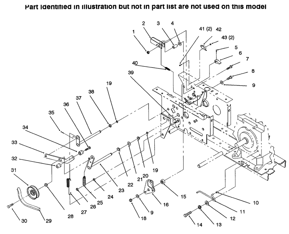 Hydro Drive Diagram and Parts List for 73502 6900001 - 6999999 Toro Lawn Tractor