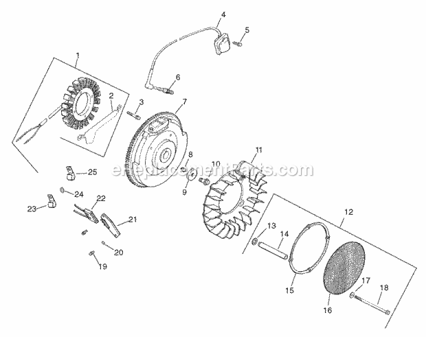 Group 5-Ignition/Electrical Assembly Kohler C Diagram and Parts List for 74804TE 220000001-220999999 Toro Lawn Mower