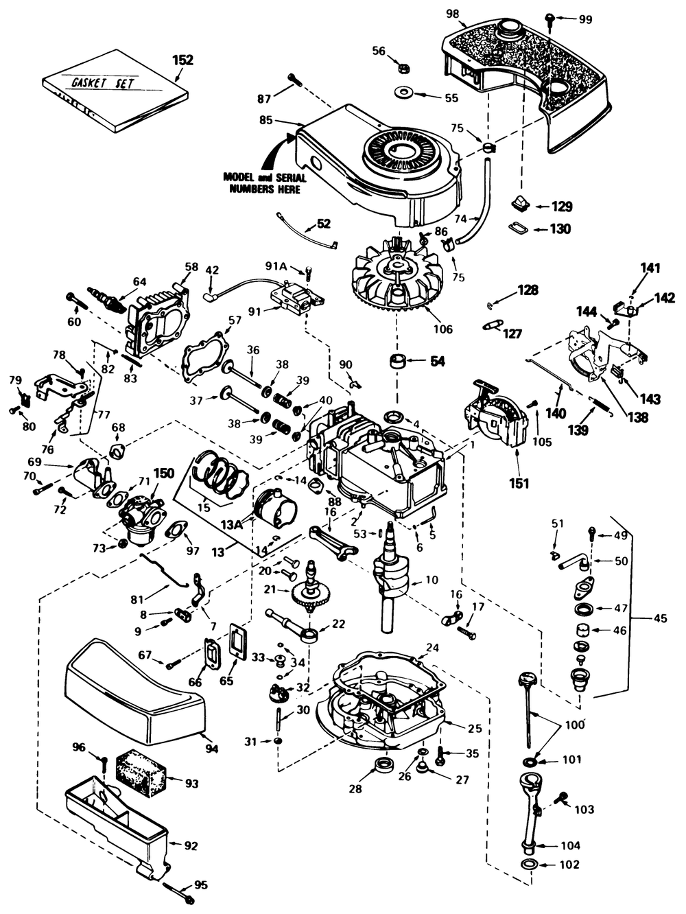 Engine Tecumseh Model Tnt 100-10085e Diagram and Parts List for 20674 3000001 - 3999999 Toro Lawn Mower