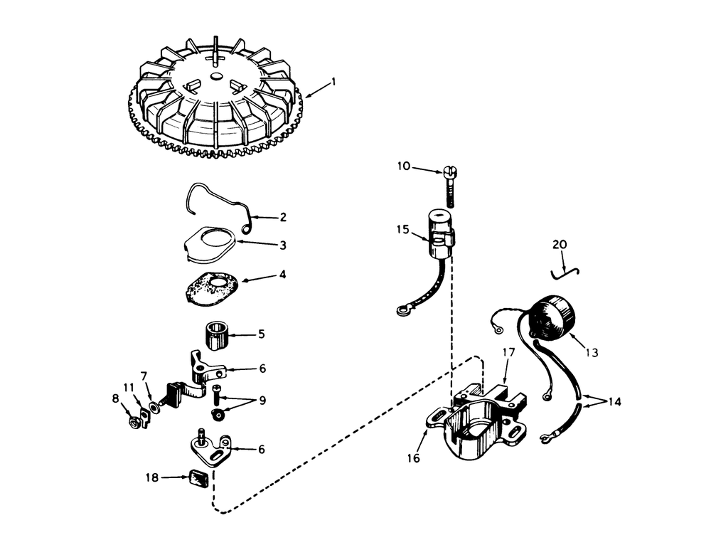 Magneto No. 610772a (Engine Model Ah520 Type 1583, 1583a & 1583b) Diagram and Parts List for 38130 1000001 - 1000350 Toro Snow Blower