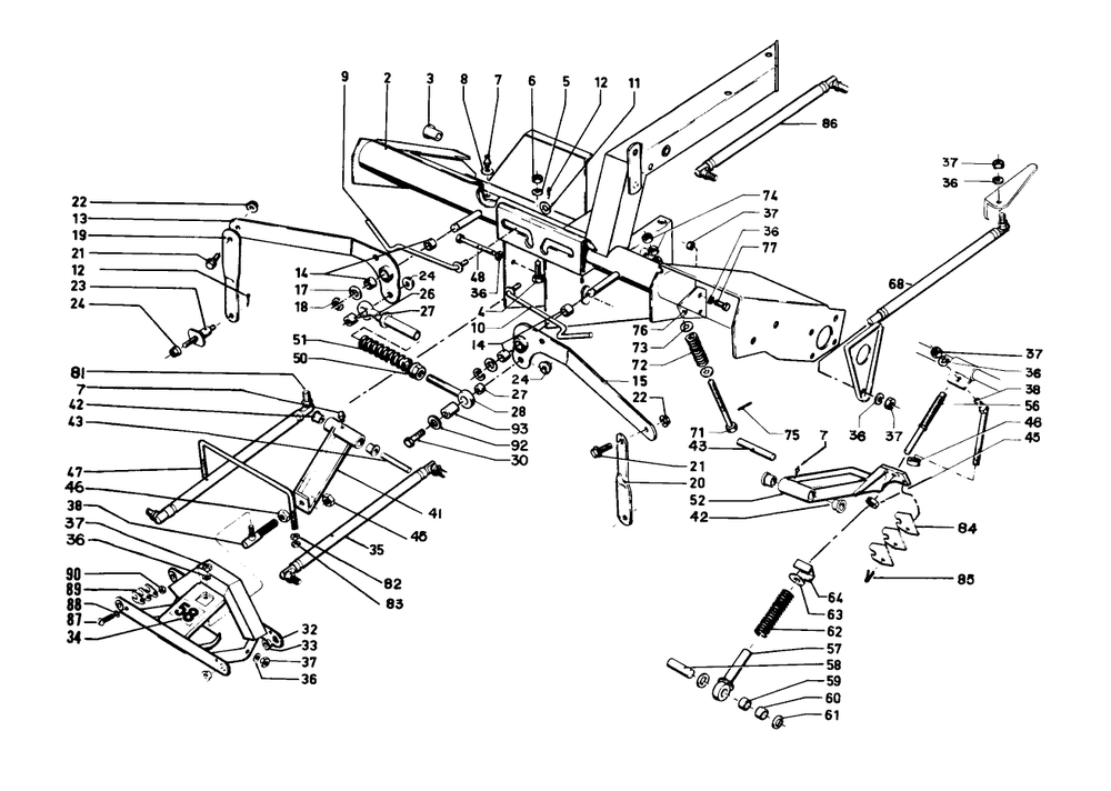 Main Frame And Counterbalance Assembly Diagram and Parts List for 3104 3000001 - 3999999 Toro Lawn Tractor Accessories