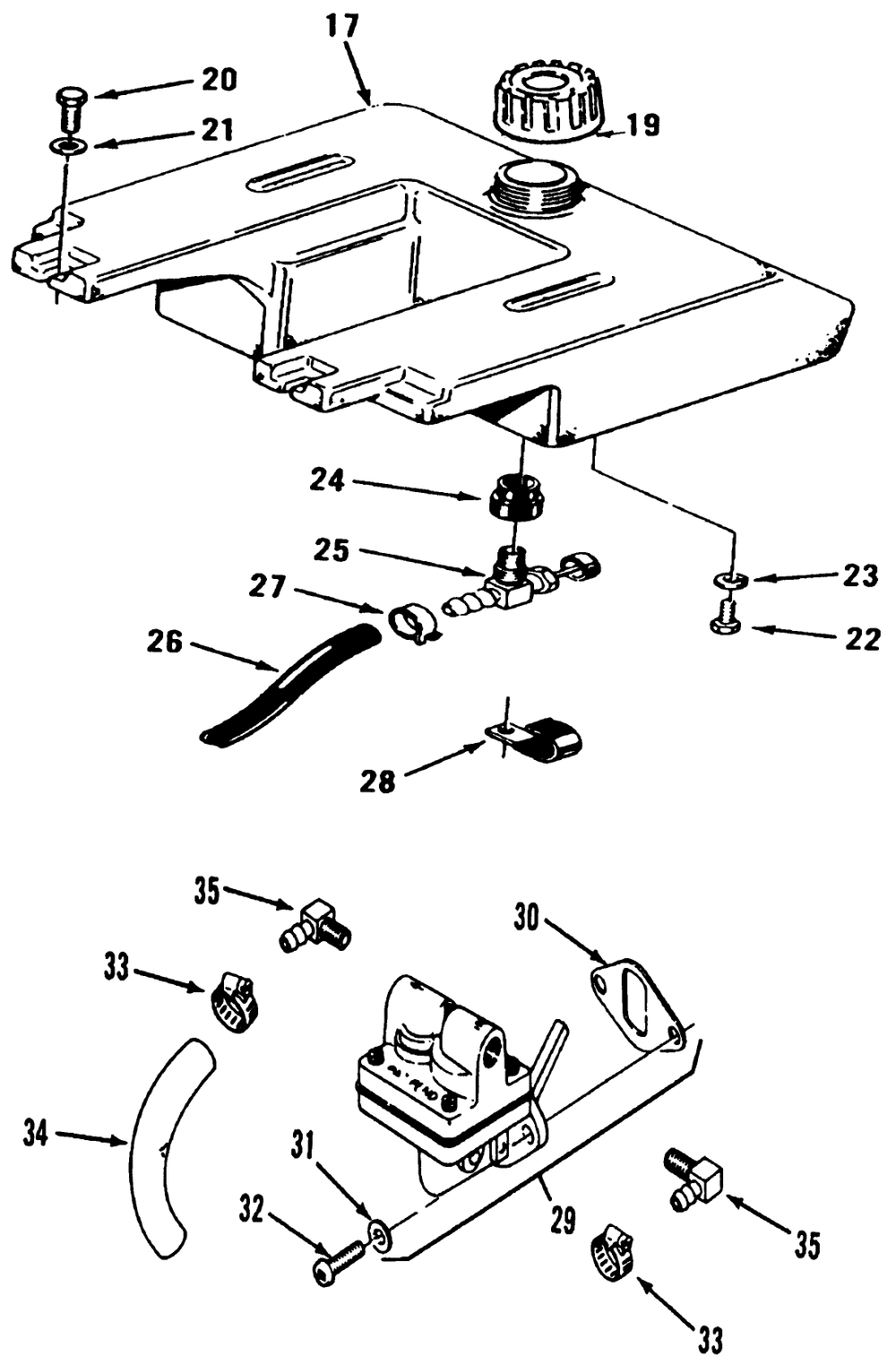 Kohler Fuel System Diagram and Parts List for 31-10K802 1000001 - 1999999 Toro Lawn Tractor