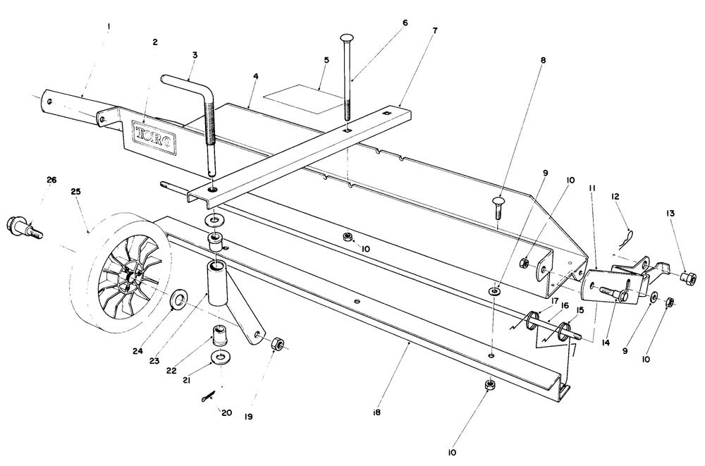 Dethatcher Kit Model No. 59126 (Optional) Diagram and Parts List for 20705 4000001 - 4999999 Toro Lawn Mower