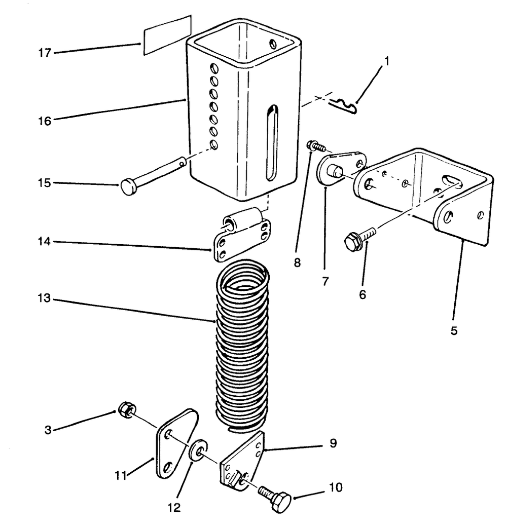 Counter Balance Diagram and Parts List for 30564 400001 - 499999 Toro Lawn Mower