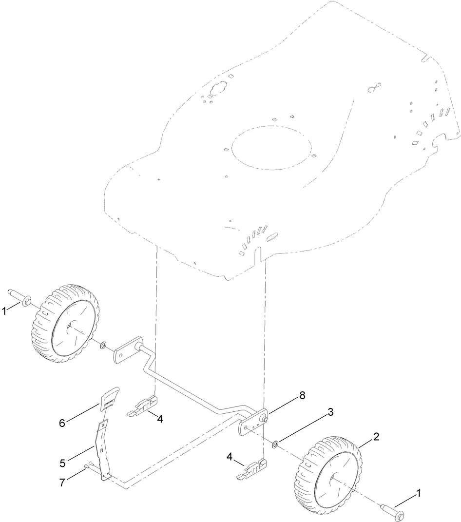Front Wheel And Height-Of-Cut Assembly Diagram and Parts List for 20952 316000001 - 316999999 Toro Lawn Mower