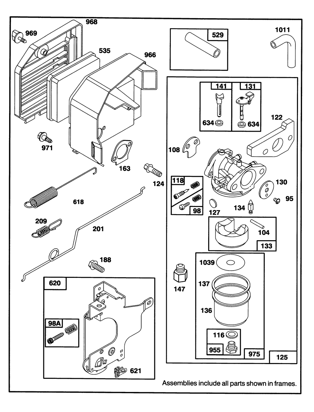 Engine Gts-150 Diagram and Parts List for 20928B 49000001 - 49999999 Toro Lawn Mower