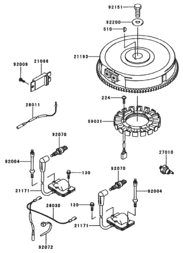 Electric Equipment Assembly Diagram and Parts List for 74173 (990001-999999)(1999) Toro Lawn Mower