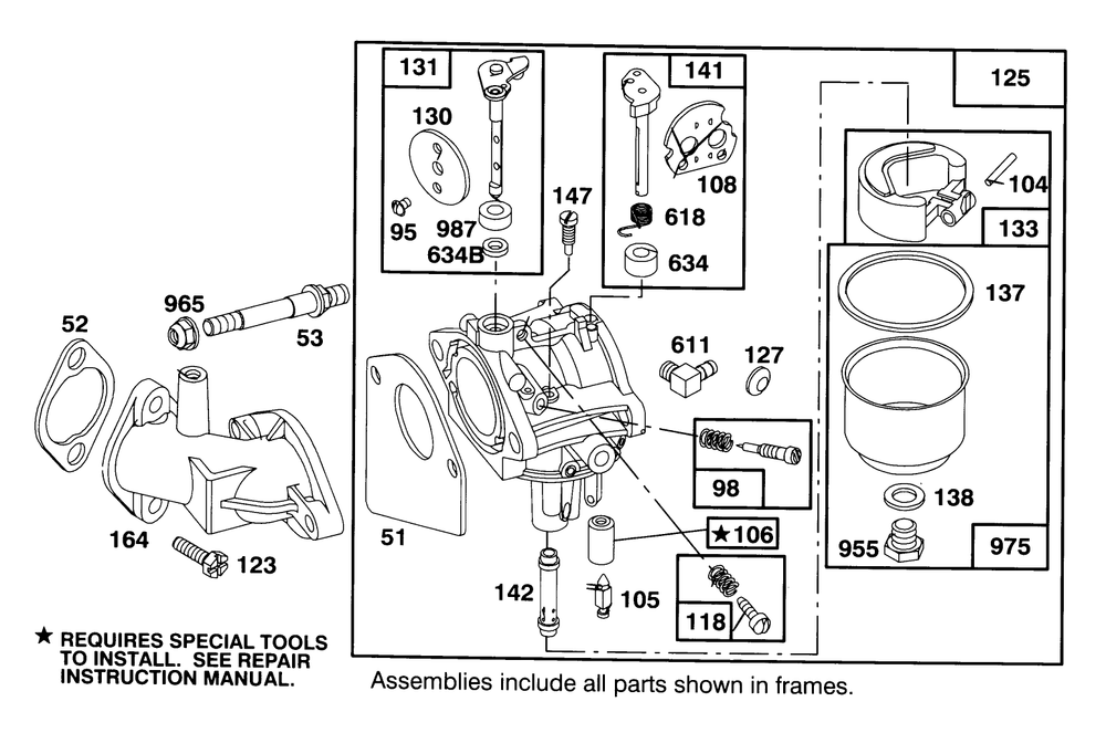 Engine Briggs & Stratton Model 286707-0452-01 Diagram and Parts List for 71180 3900001 - 3999999 Toro Lawn Tractor