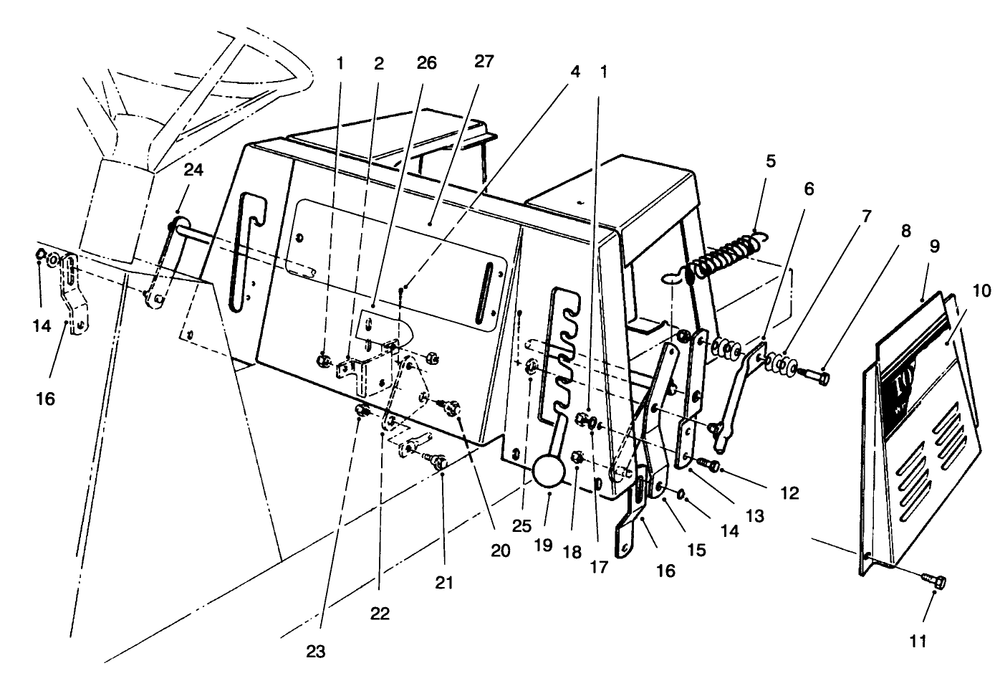Linkage Assembly Diagram and Parts List for 70081 6900001 - 6999999 Toro Lawn Tractor
