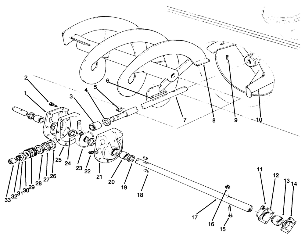 Auger Assembly Diagram and Parts List for 79361 8900001 - 8999999 Toro Lawn Tractor