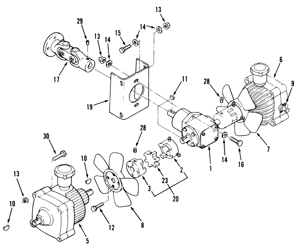 Transmission Drive Diagram and Parts List for R1-24OE02 1000001 - 1999999 Toro Lawn Tractor