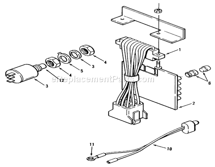 Page L Diagram and Parts List for 31-10K801 1990 Toro Lawn Tractor