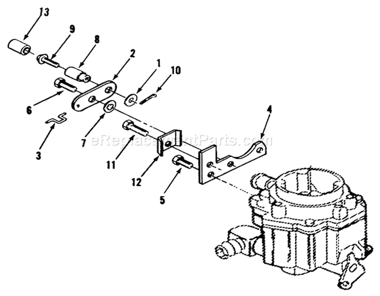 Choke Linkage Diagram and Parts List for 31-12KE01 1990 Toro Lawn Tractor
