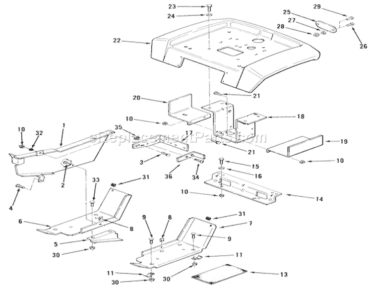 Page U Diagram and Parts List for 31-18KE01 1987 Toro Lawn Tractor