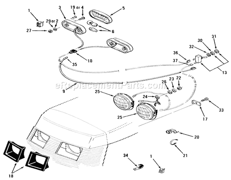 Page I Diagram and Parts List for 31-18KE01 1987 Toro Lawn Tractor