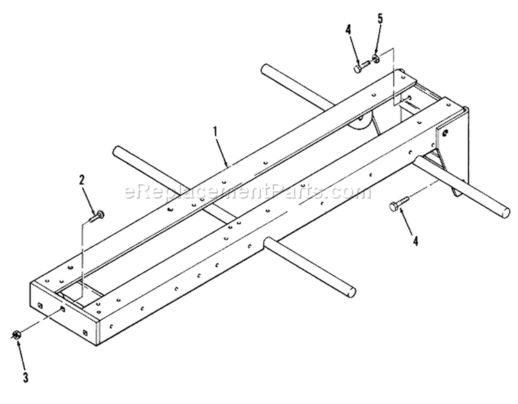 Frame Diagram and Parts List for 41-20O801 1990 Toro Lawn Tractor