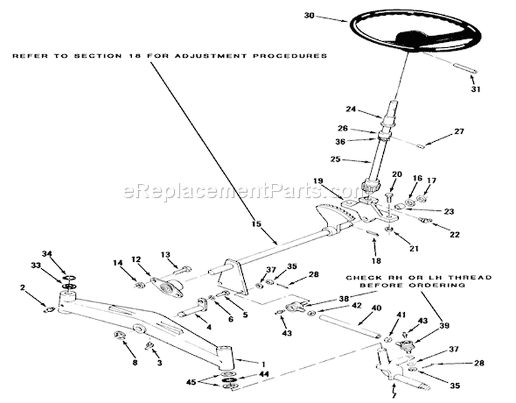 Front Axle And Steering Diagram and Parts List for 41-20O801 1990 Toro Lawn Tractor