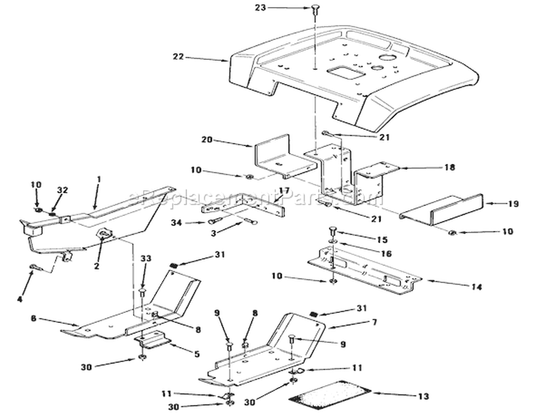 Page T Diagram and Parts List for 41-20OE02 1000001-1999999 - 1991 Toro Lawn Tractor