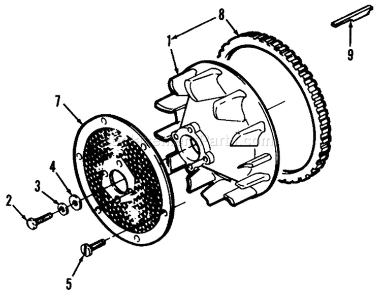 Toro Power Plus Blower Wheel With Screen Diagram and Parts List for 41-20OE02 1000001-1999999 - 1991 Toro Lawn Tractor