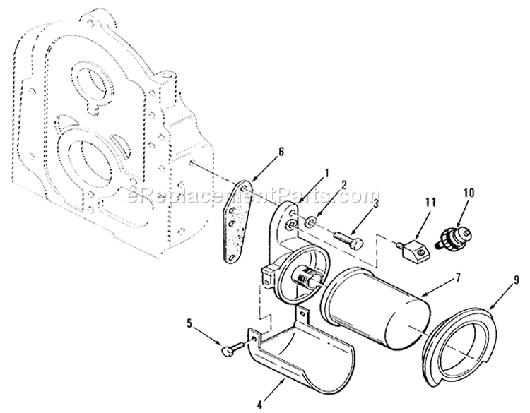 Toro Power Plus Oil Filter & Low Oil Pressure Cut-Off Switch Diagram and Parts List for 41-20OE02 1000001-1999999 - 1991 Toro Lawn Tractor