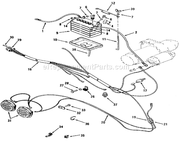 Page M Diagram and Parts List for 41-20OE03 2000001-2999999 - 1992 Toro Lawn Tractor