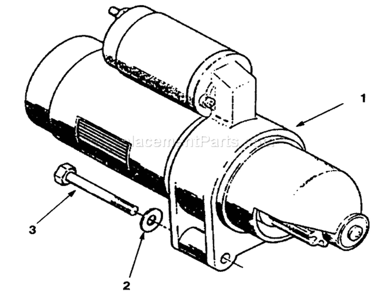 Starter Diagram and Parts List for 41-20OE03 2000001-2999999 - 1992 Toro Lawn Tractor