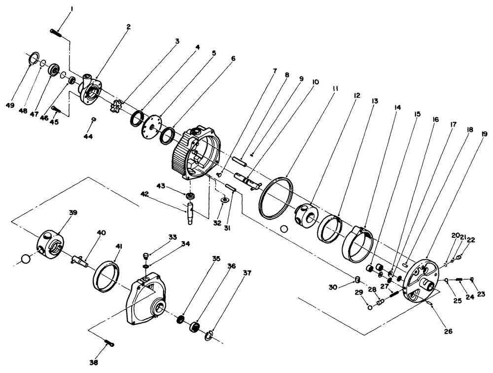 Hydrostatic Transmission Diagram and Parts List for 30718 2000001 - 2999999 Toro Lawn Tractor