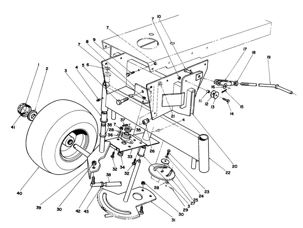 Front Axle & Steering Assembly Diagram and Parts List for 55600 9000001 - 9999999 Toro Lawn Tractor