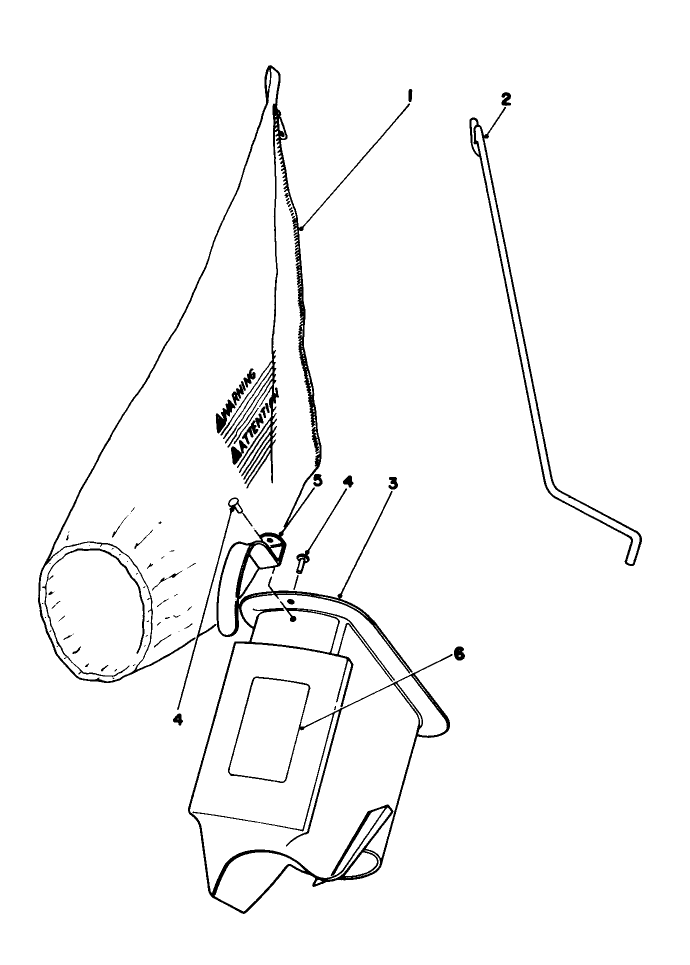 Bagging Kit No. 47-6510 (Optional) Diagram and Parts List for 16299C 7000001 - 7999999 Toro Lawn Mower