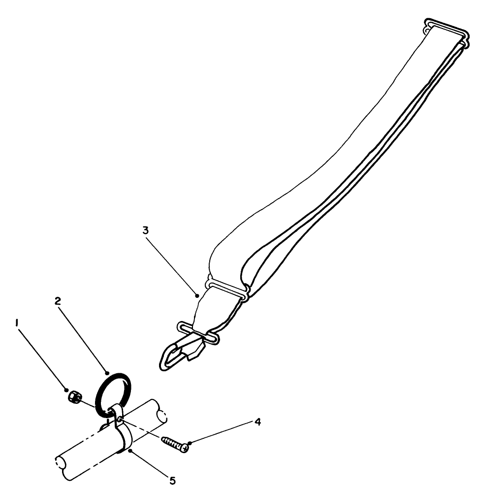 Shoulder Harness (Optional) Diagram and Parts List for 51642 6000001 - 6999999 Toro Trimmer