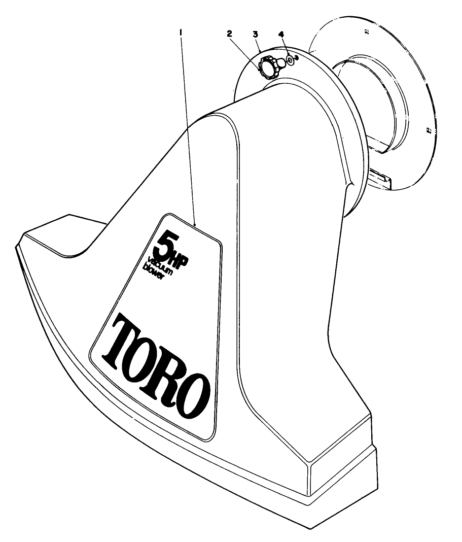 Snout Assembly (Models 62912 & 62923) Diagram and Parts List for 62923 8000001 - 8999999 Toro Leaf Blower / Vacuum