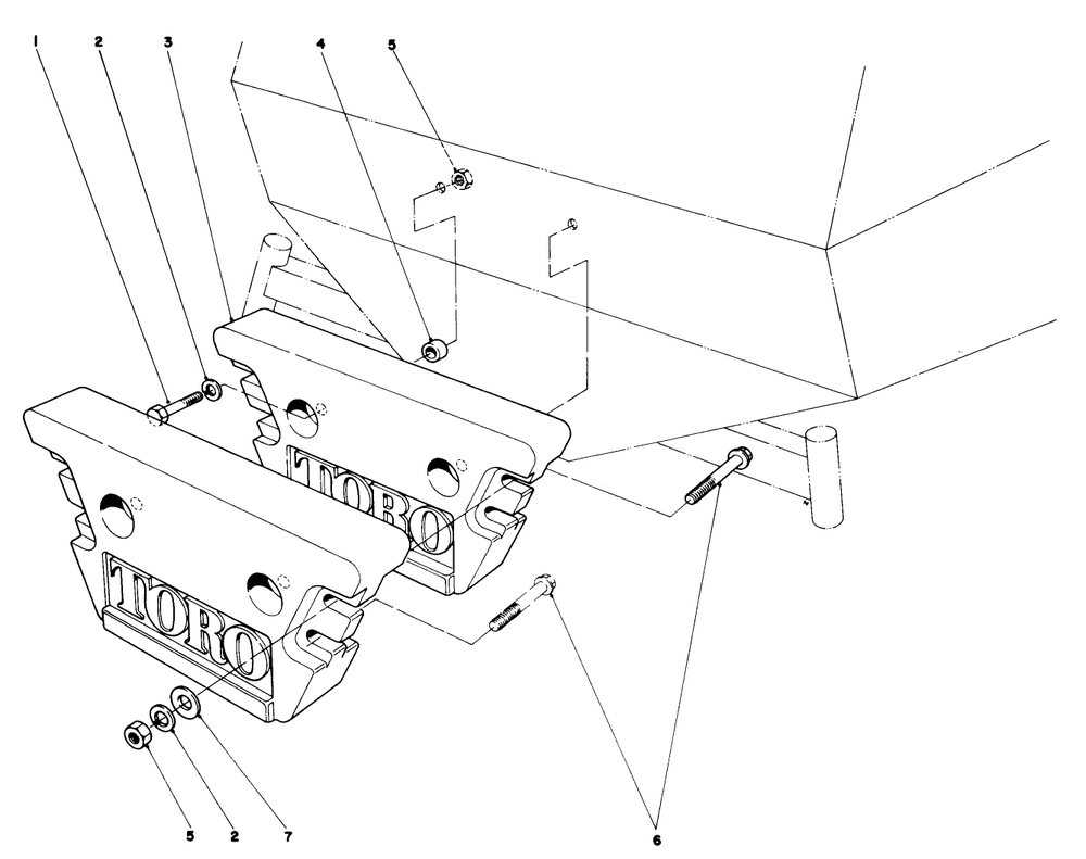 Rear Weight Kit Model No. 24-5780 (Optional) Diagram and Parts List for 30775 300001 - 399999 Toro Lawn Tractor