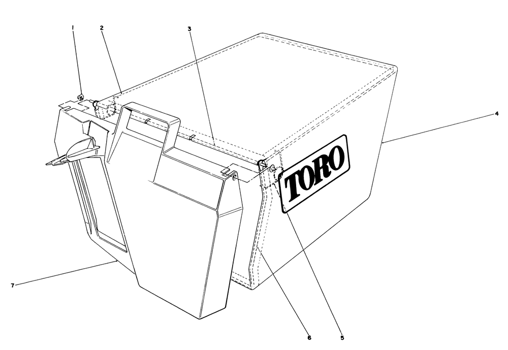Grass Bag Assembly No. 11-0159 Diagram and Parts List for 20511 9000001 - 9999999 Toro Lawn Mower