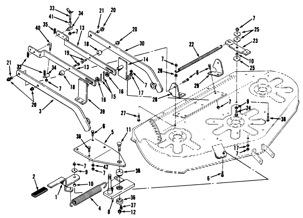 Deck Assembly (Continued) Diagram and Parts List for 05-42RY02 1000001 - 1999999 Toro Lawn Mower